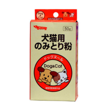 犬猫の安全で強力な蚤取り粉！ノミ、シラミ、ダニ、ハエ及び蚊の駆除に内外製薬の犬猫用のみとり粉【動物用医薬部外品】犬猫用のみとり粉ドッグヌール：テクノ株式会社、アレスリン配合の作用緩和なノミ取り粉です。小犬や猫にも安心して散布でき、ブラッシングで被毛に光沢が出ます。本品の適量を顔面を除いて犬、猫の体にふりかけ、薬剤がゆきわたるように軽くマッサージし、その後十分にブラッシングする。ブラッシング後タオル等で被毛や体表に付着した本品を拭きとる。【効能又は効果】犬、猫につくノミ、シラミ、ダニ、ハエ及び蚊の駆除。商品名：犬猫用のみとり粉ドッグヌール、内容量：５０ｇ、成分：アレスリン、サイネピリン222、ステアリン酸マグネシウム、販売元：内外製薬株式会社、犬猫の安全で強力な蚤取り粉！ノミ、シラミ、ダニ、ハエ及び蚊の駆除に内外製薬の犬猫用のみとり粉【動物用医薬部外品】犬猫用のみとり粉ドッグヌール：テクノ株式会社