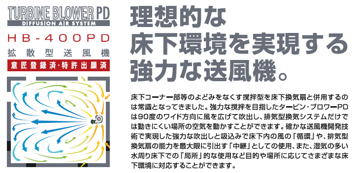 タービンデュフューザー（タービンユニット追加用単体）｜拡散型送風機