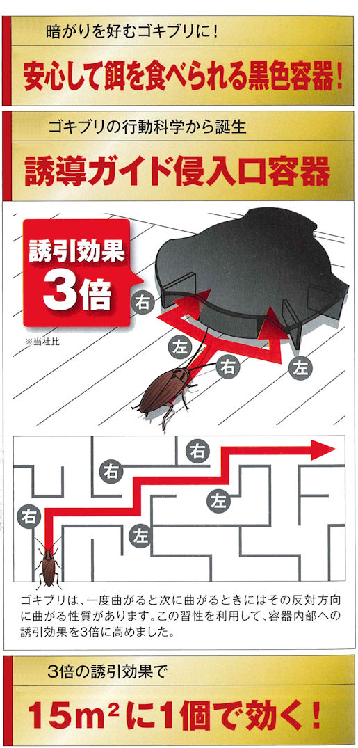 ブラックキャップワン・ブラックキャップ１｜有効成分フィプロニル｜誘導ガイド侵入口容器ベイト剤｜ゴキブリ駆除ベイト剤｜ブラックキャップ１・ブラックキャップワン