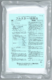 新規成分クロチアニジンで速効＆確実な致死効果フルスター粒剤Ｓ｜新規成分の殺虫剤！クロチアニジンを有効成分とする初めての水系殺虫剤です。速効性と確実な致死力！投与直後から効果を示し、致死活性に優れています。安全性！哺乳類や魚類に対して影響の少ない薬剤です。優れた作業性！粒剤のため、粉立ちなく河川などへ散布が出来ます。水溶性のため、川底に残渣が残りません。またいやな臭いはありません。・対象害虫：ユスリカ幼虫、チョウバエ幼虫など・対象場所：工場、飲食店、浄化槽、側溝、雨水枡、河川、池などの害虫発生箇所｜新規成分クロチアニジンで速効＆確実な致死効果フルスター粒剤Ｓ