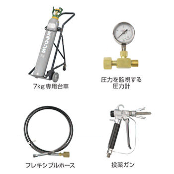 害虫駆除に使用するピストル型の噴霧ノズルの販売／テクノ株式会社