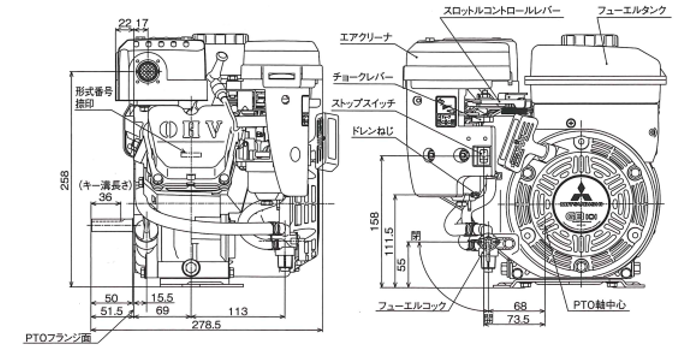 三菱メイキンエンジンGBシリーズの通信販売：テクノ株式会社