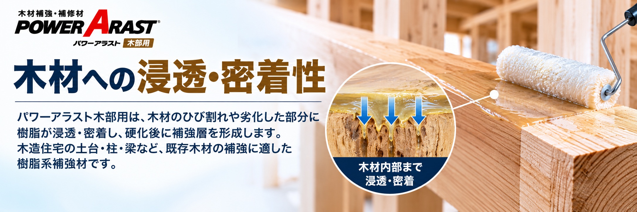 木材への浸透・密着性