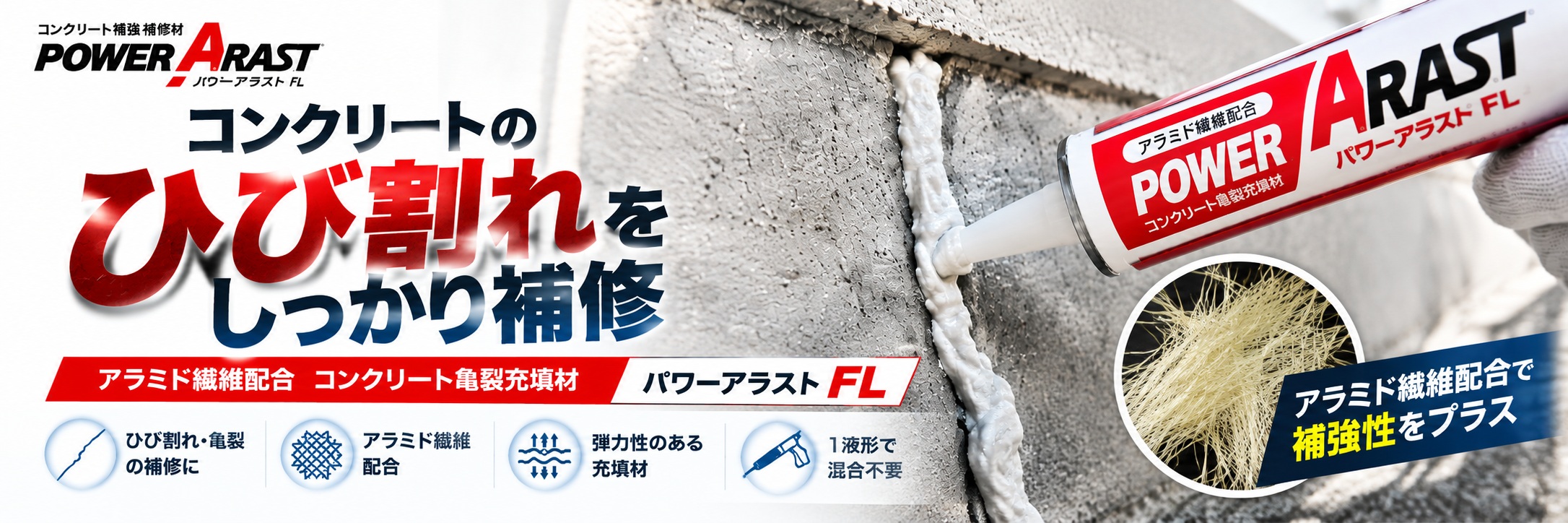 コンクリート・モルタルの補修に対応